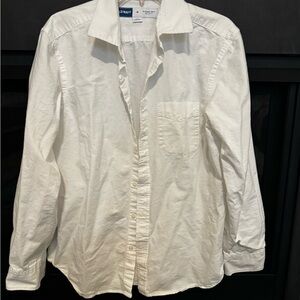 Old Navy Men's White Casual Button Down Shirt